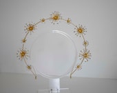 Gold Flower Halo Crown: Bridal Goddess Headpiece — image 2