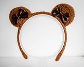 Baby Bear Ears Headband: Plush Bow  Headband — image 2