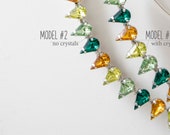Green Crystal Halo Crown: Silver Goddess Headpiece — image 2
