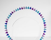 Crystal Halo Crown: Blue Purple Violet Headpiece, Pride Parade — image 3