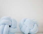 Sky Blue Knot Pillow: Scandinavian Decorative Cushion — image 2
