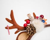 Reindeer Antler Headband | Whimsical Christmas Cosplay Headpiece |  Panmilli — image 7