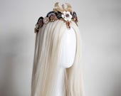 Egyptian Queen Headpiece - Luxury Gold Rhinestone Winged Crown - Goddess Cosplay Accessory - Panmilli Handmade Floral Jeweled Headdress — image 2