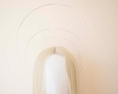 Silver Halo Crown: Goddess Headpiece, Bridal Headband — image 1