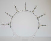 Crystal Sun Goddess Crown: Silver Metal Bridal Headpiece — image 2