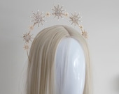 Gold Star Halo Headband: Celestial Bridal Crown, Goddess Headpiece — image 5