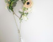 Soft Pink Floral Headband: Bridal Flower Crown, Photo Shoot Headpiece — image 4