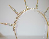 Gold Sun Crown with Crystals: Goddess Bridal Headpiece — image 4