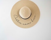 Custom Beige Floppy Sun Hat: Personalized Vacation Hat — image 1