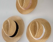 Woven Straw Fedora Hat: Wide Brim Beach Sun Hat — image 3