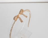 Gold Bow Crystal Headband: Goddess Queen Bridal Headpiece — image 6