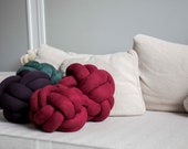 Matte Red Wine Knot Pillow: Scandinavian Home Decor — image 6