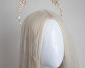 Gold Star Halo Crown – Celestial Bridal Headpiece — image 8