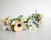 Soft Pink Floral Headband: Bridal Flower Crown, Photo Shoot Headpiece — image 7