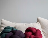 Matte Red Wine Knot Pillow: Scandinavian Home Decor — image 3