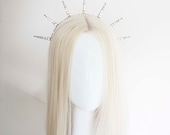 Black Metal Sun Crown with Crystals: Goddess Headpiece — image 5