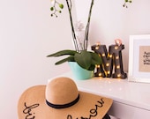 Light Coffee color hat - Large Size of head - Brim 7 inches - Custom, Personalized, Summer floppy hat — image 7