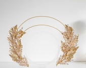 Gold Leaf Headpiece: Baroque Festival Halo Crown — image 2