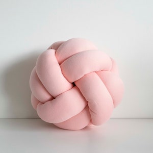 Candy Pink Knot Pillow: Scandinavian Home Decor