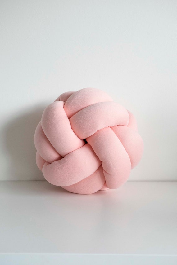 Candy Pink Knot Pillow: Scandinavian Home Decor