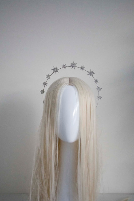 Celestial Star Halo Crown: Bridal Headpiece, Photoshoot Headband
