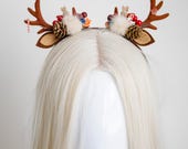 Reindeer Antler Headband | Whimsical Christmas Cosplay Headpiece |  Panmilli — image 1