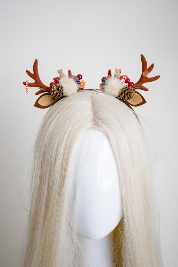 Reindeer Antler Headband | Whimsical Christmas Cosplay Headpiece |  Panmilli