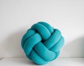 Blue-Green Knot Pillow: Modern Scandinavian Decor — image 5