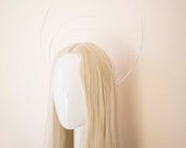 Silver Halo Crown: Goddess Headpiece, Bridal Headband — image 4