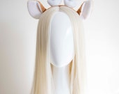 Beige Christmas Reindeer Antler Headband: Holiday Party Accessory — image 1