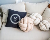 Light Brown Knot Pillow: Modern Scandinavian Decorative Cushion — image 3