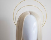 Gold Halo Crown 2 layer - Panmilli | Goddess headpiece | Queen Crown | Bridal headband | Photoshoot idea | Gala crown | festival crown — image 2