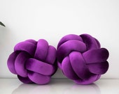 Light Purple Knot Pillow: Scandinavian Decorative Pillow — image 2