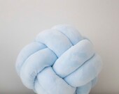 Sky Blue Knot Pillow: Scandinavian Decorative Cushion — image 1