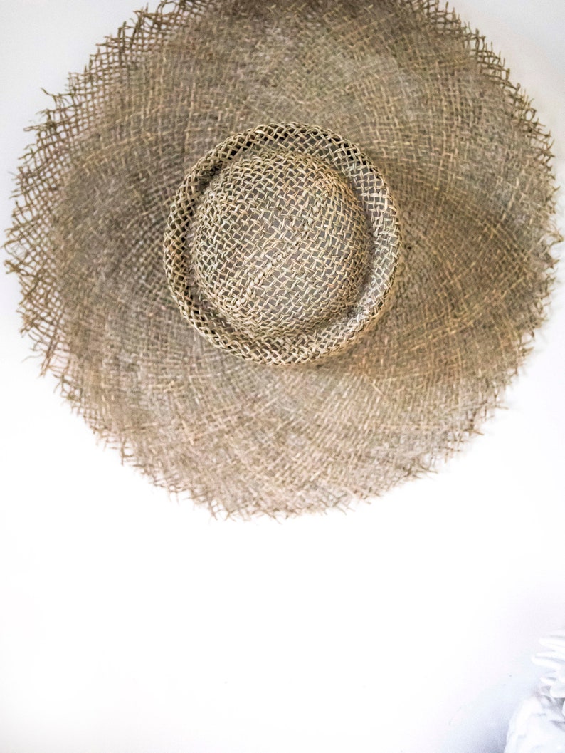 Boater crown the spencer wide brimmed Boater Lucky Fray Panama Hat natural woven style woman hat frayed edge Panmilli hat