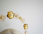 Gold Flower Halo Crown: Bridal Goddess Headpiece — image 6