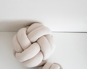 Light Cream Knot Pillow: Modern Scandinavian Decor — image 5