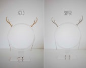 Gold / Silver Christmas Reindeer Headband - Holiday Party Antlers — image 2