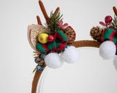 Reindeer Antler Headband | Whimsical Christmas Cosplay Headpiece — image 7