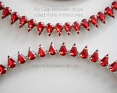Red Teardrop Halo Crown - Red Rhinestone Halo Headband - Crystal Saint Headpiece for Gala & Editorial - Metal Hair Accessory - By Panmilli — image 2