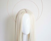 Large Rose Gold Halo Crown: Bridal Goddess Headpiece — image 2