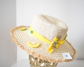 Girls Straw Boater Hat: Custom Kids Beach Sun Hat — image 5