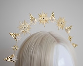 Gold Star Halo Headband: Blue Crystal Celestial Crown — image 6