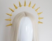 Gold Metal Sun Crown: Goddess Bridal Headpiece — image 6