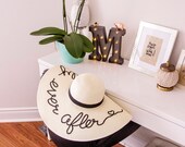 Ivory Floppy Sun Hat - Large Brim, Personalized Summer Hat — image 3