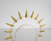 Gold Metal Sun Crown: Goddess Bridal Headpiece — image 8