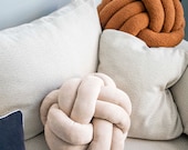 Light Brown Knot Pillow: Modern Scandinavian Decorative Cushion — image 2