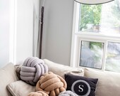 Light Brown Plush Knot Pillow: Scandinavian Decorative Cushion — image 7