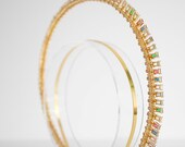 Rainbow Zirconia Halo Crown: Gold Goddess Headpiece — image 6