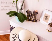 IVORY COLOR Floppy Hat -  Panmilli | Large Head size , Personalized Sun Hat, Custom Hat, Honeymoon Gift, Bridal vacation hat, Gift Idea — image 8